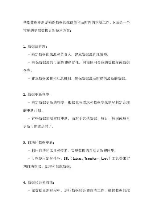 基础数据更新技术方案