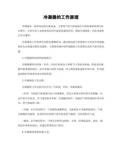 冷凝器的工作原理