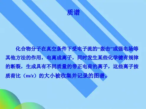质谱的原理和图谱的分析ppt(共96张PPT)