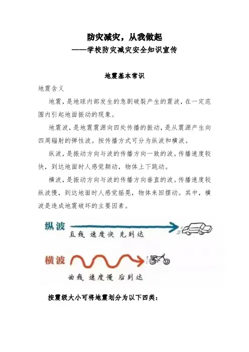学校防灾减灾安全知识宣传
