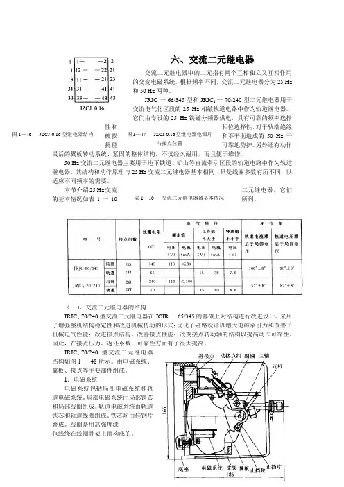 交流二元继电器