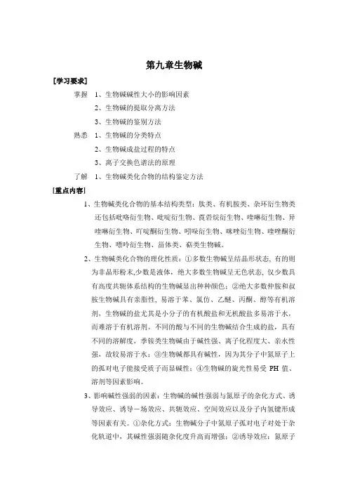 生物碱-习题