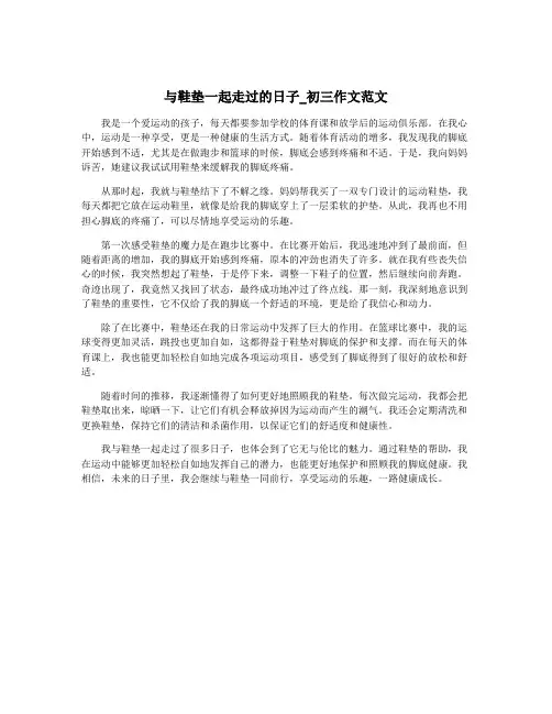 与鞋垫一起走过的日子_初三作文范文