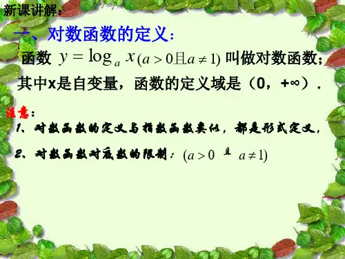 对数函数的图像及性质ppt课件