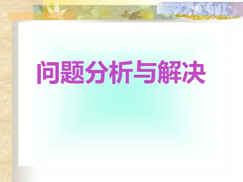 《问题分析与解决》幻灯片PPT