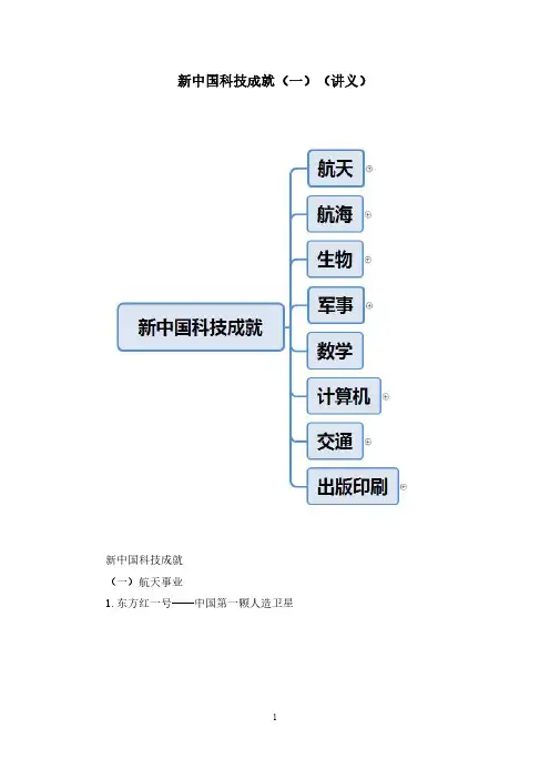 新中国科技成就(一)(讲义+笔记)