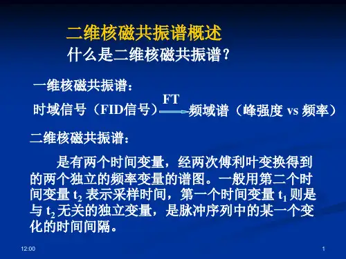 二维核磁共振谱(精简2)