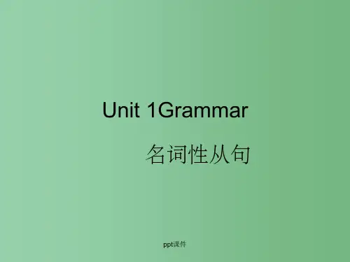高三英语一轮复习 Module3 Unit 1 Grammar-名词性从句3 牛津版