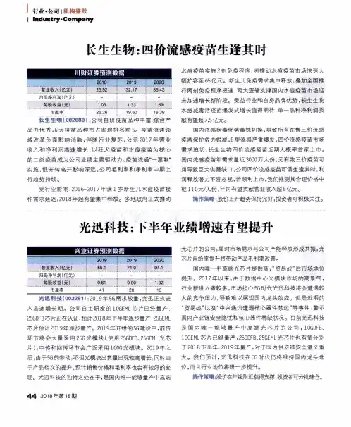 光迅科技：下半年业绩增速有望提升