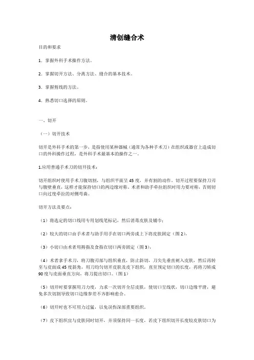 清创缝合教案