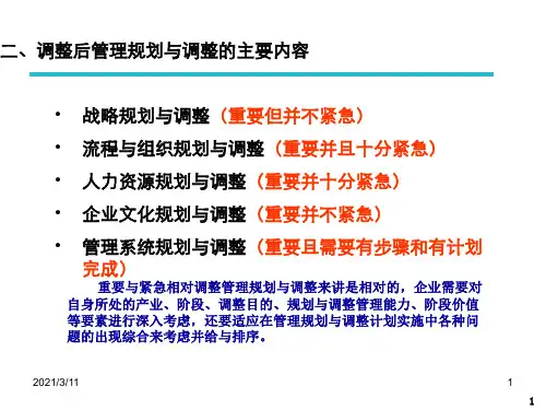 战略规划与调整的主要内容