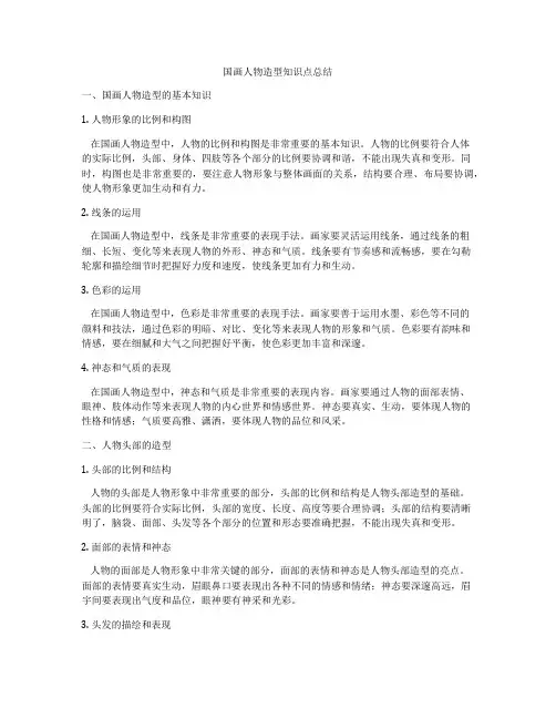 国画人物造型知识点总结