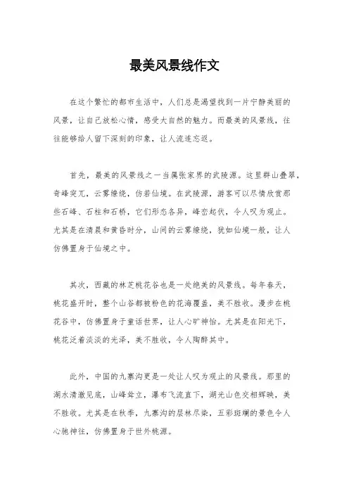 最美风景线作文