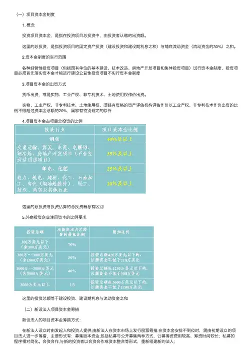 咨询工程师《方法与实务》辅导：资本金筹措
