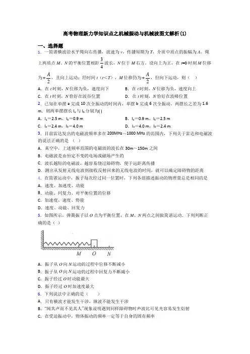 高考物理新力学知识点之机械振动与机械波图文解析(1)