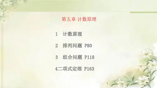 新教材北师大版高中数学选择性必修第一册第五章计数原理 精品教学课件