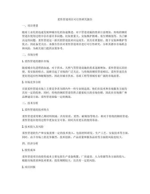 柔性管道项目可行性研究报告