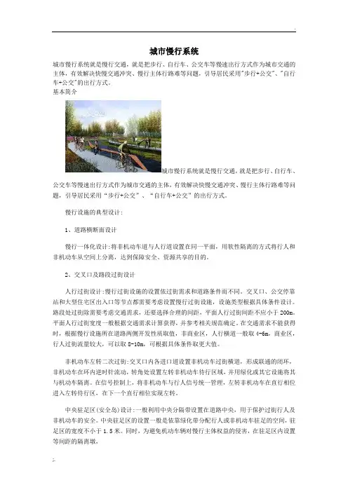 城市慢行系统简介
