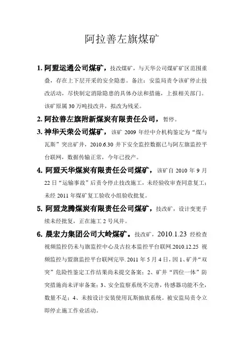 阿拉善盟煤矿