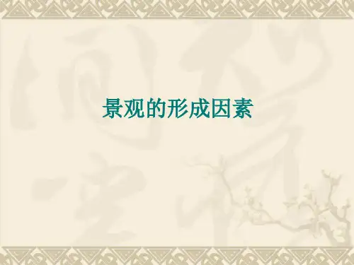 景观的形成因素