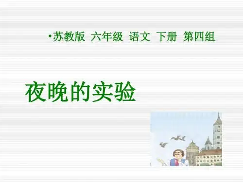 苏教版六年级下册语文《夜晚的实验》课件PPT