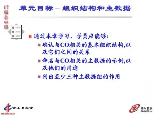 最权威经典的SAP FICO 入门培训教程  CO03-组织结构和主数据