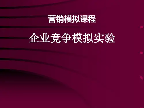 企业竞争力模拟规则
