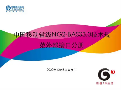 某通信公司技术规范外部接口分册