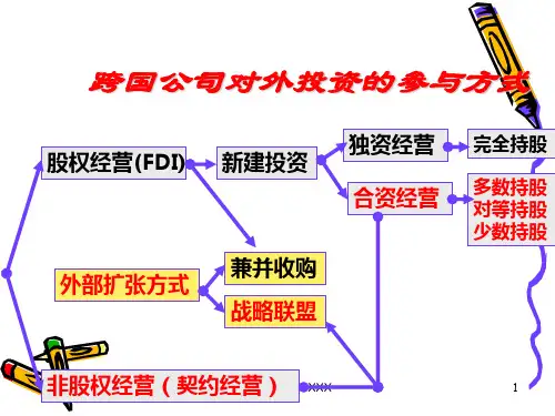 国际直接投资与间接投资PPT参考课件