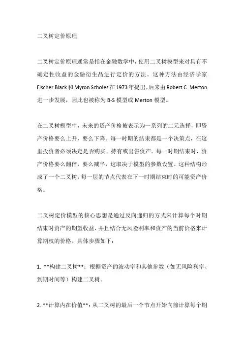 二叉树定价原理