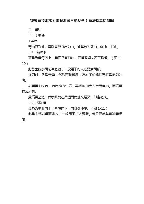 铁线拳技击术（南派洪家三绝系列）拳法基本功图解