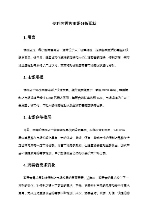 2024年便利店零售市场分析现状