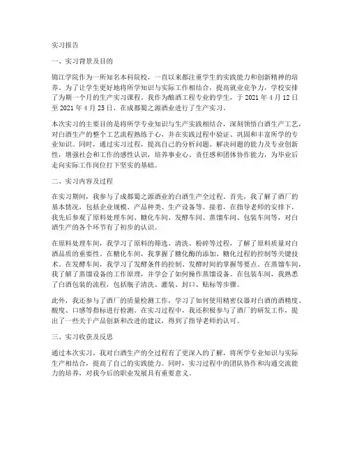 锦江学院实习报告