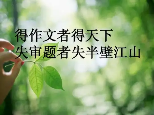 2014年高考语文作文审题立意