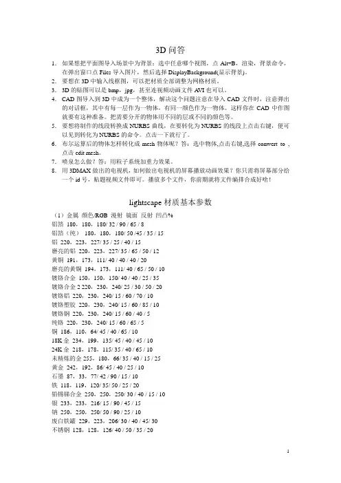 3D和LS问答