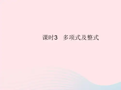 初中数学人教版七年级上册2.1.3多项式及整式作业课件
