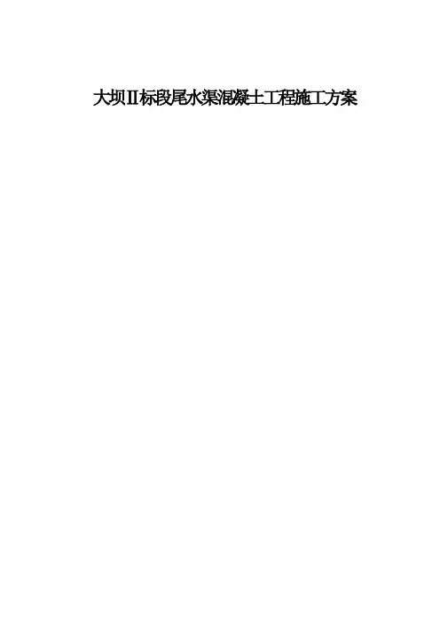 大坝Ⅱ标段尾水渠混凝土工程施工方案