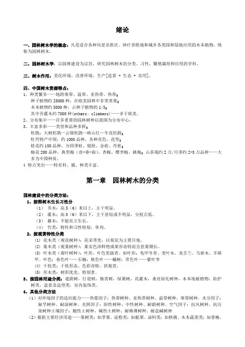 园林树木学