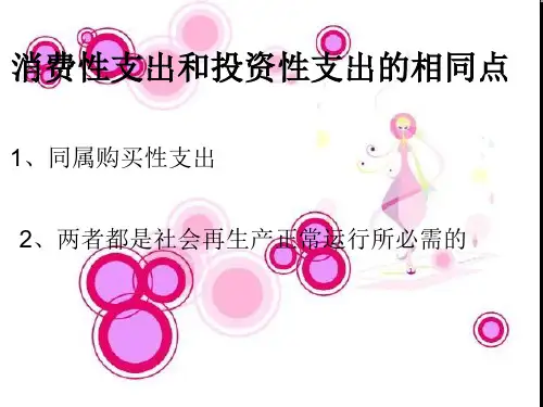消费性支出和投资性支出异同