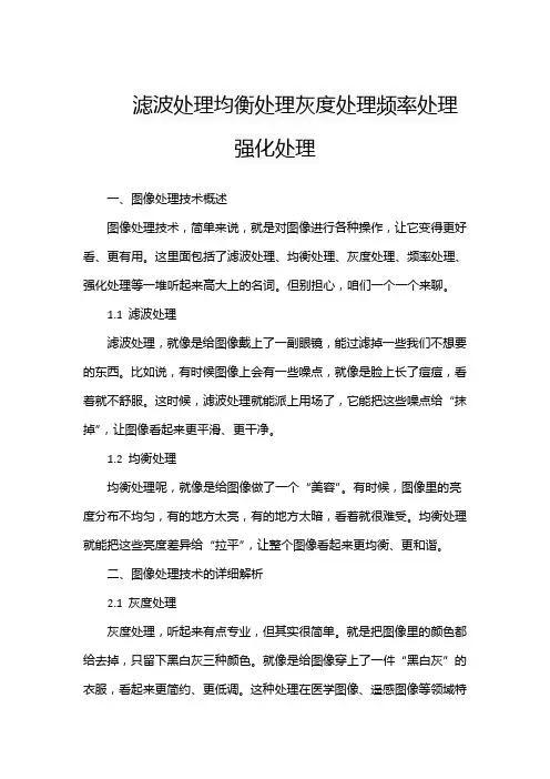 滤波处理均衡处理灰度处理频率处理强化处理