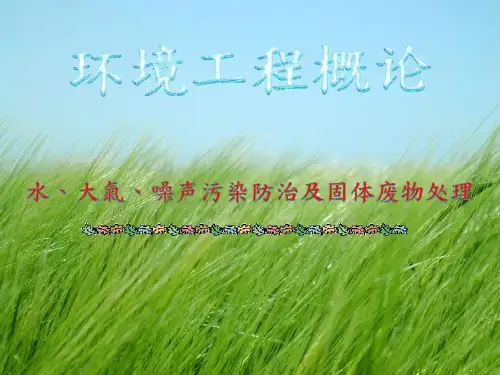 环境工程概论(水、大气、噪声污染防治及固体废物处理)