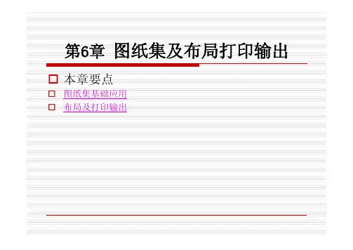 CAD 图纸集及布局打印输出