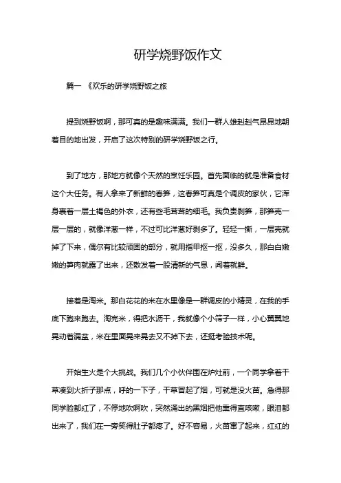 研学烧野饭作文