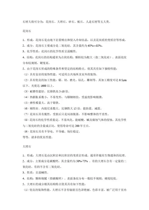 石材分类
