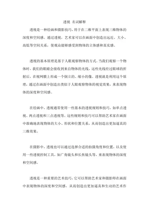 透视 名词解释
