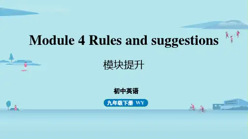外研版九下英语 Module 4 Rules and suggestions 作文写作课