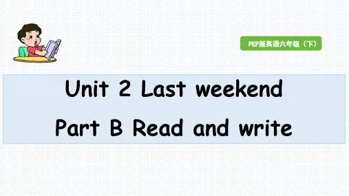 人教PEP版英语六年级下册Unit 2Part B  Read and write课件