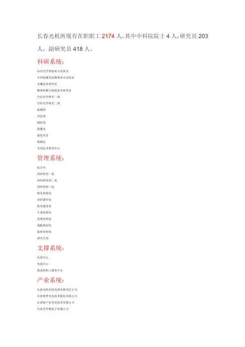 长春光机所