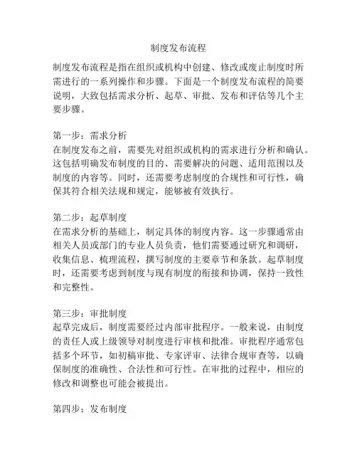 制度发布流程