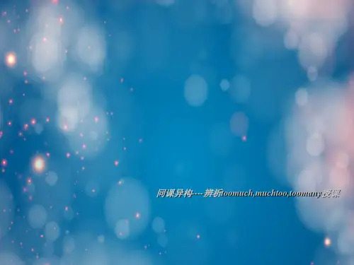 同课异构----辨析toomuch,muchtoo,toomany授课